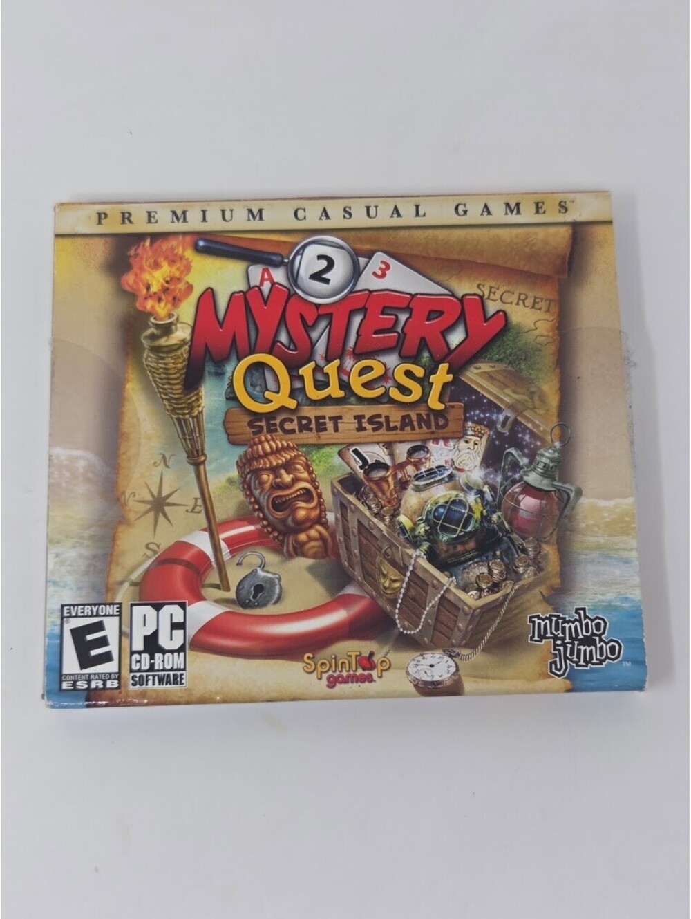 Mystery Quest Secret Island PC CD-ROM Puzzle Game With Disc and Cracked Case